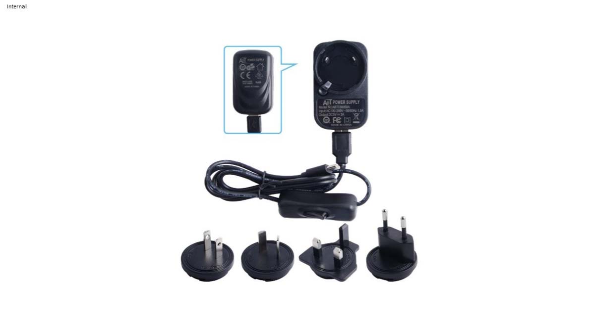 Okdo Raspberry Pi Power Supply, USB Type C with Universal Plug Type, 1.2m