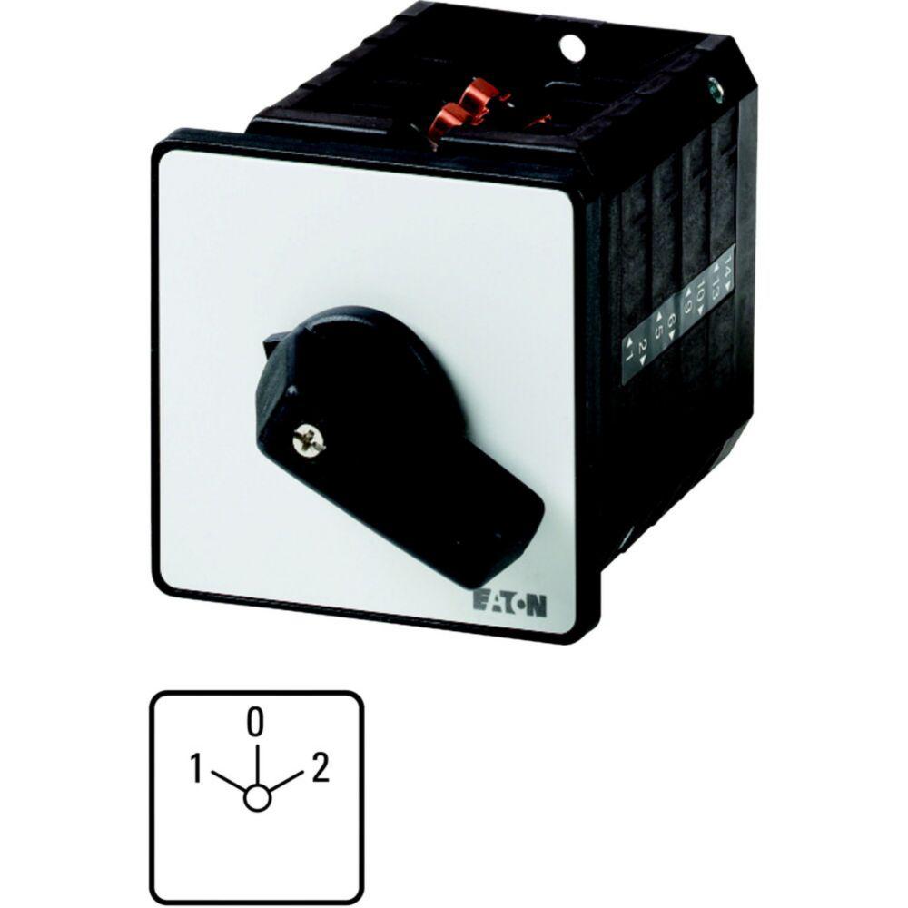 Eaton, 2P 3 Position 60° Changeover Cam Switch, 690V (Volts), 63A, Short Thumb Grip Actuator