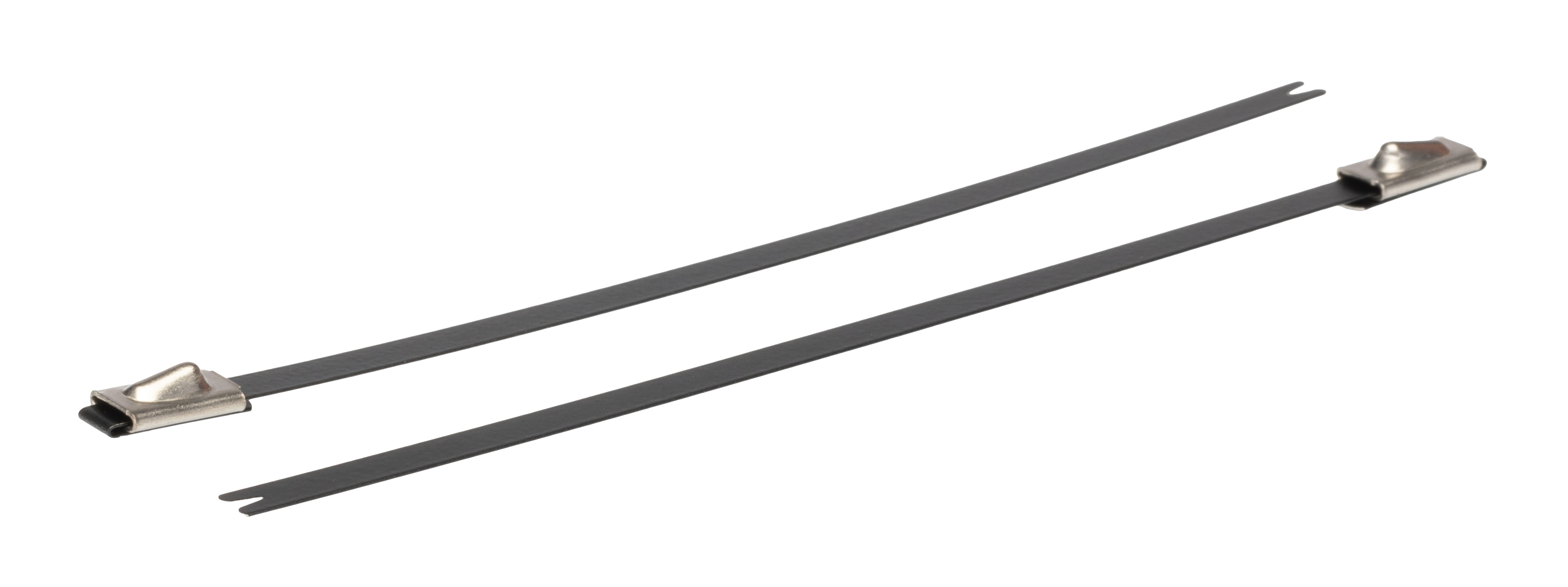 HellermannTyton Cable Tie, Roller Ball, 127mm x 4.6 mm, Black Polyester Coated Stainless Steel, Pk-100