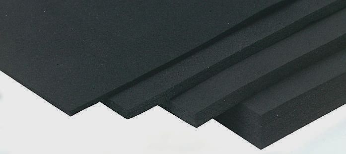 RS PRO Black EPDM Rubber Sheet, 1.2m x 1.2m x 3mm, -40°C to 100°C