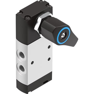 Festo Manual 5/3 exhausted Pneumatic Manual Control Valve VHEF-ES Series, G 1/8, 2.5mm, 4106812