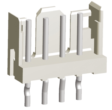 TE Connectivity AMP CT Series Straight Through Hole PCB Header, 4 Contact(s), 2 mm Pitch, 1 Row, Shrouded