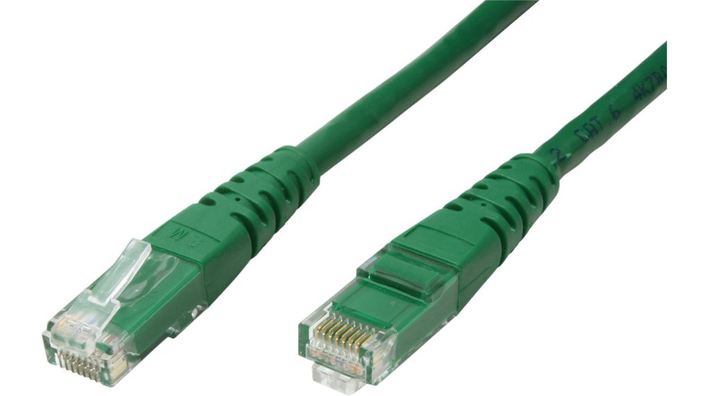 Roline21.15, 3m Cat6, Green RJ45 to Male RJ45 Male, UTP Unshielded, Terminated PVC Sheath