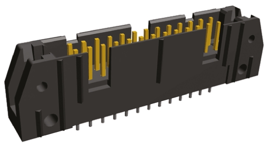 TE Connectivity AMP-LATCH Series Straight Through Hole PCB Header, 14 Contact(s), 2.54 mm Pitch, 2 Row, Shrouded