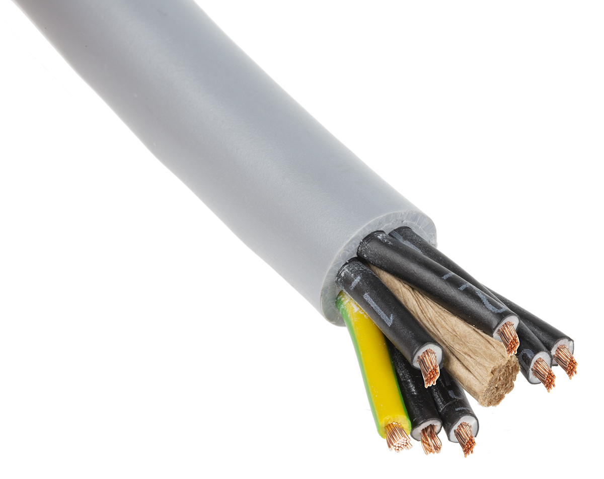 Lapp ÖLFLEX 150 Control Cable, 7 Cores, 1.5 mm² CSA 15 AWG, Unscreened, 50 m, Grey Polyvinyl Chloride Sheath