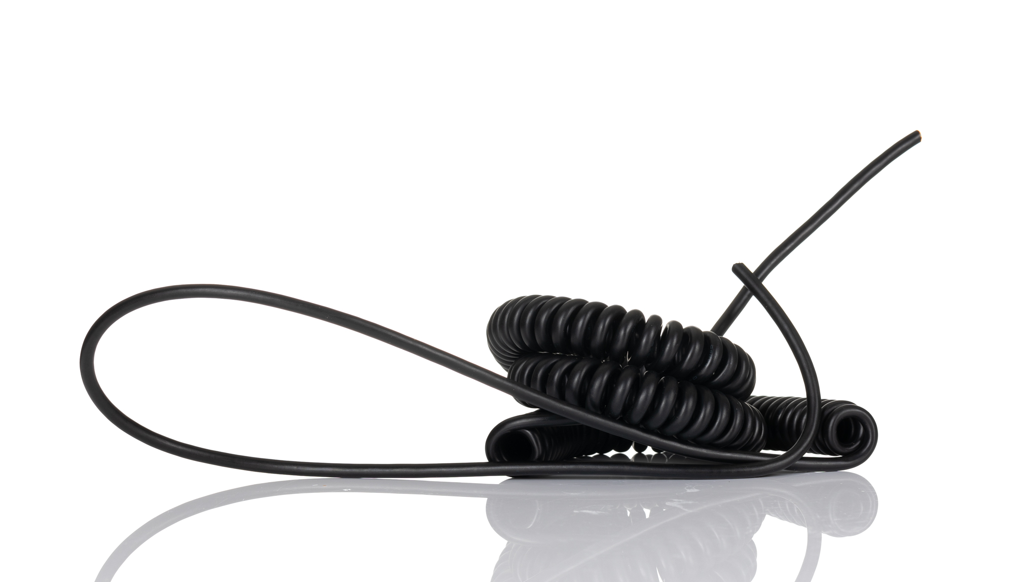 RS PRO Coiled 0.14 mm² 4 Core Power Cable, Black TPU, 0.5m
