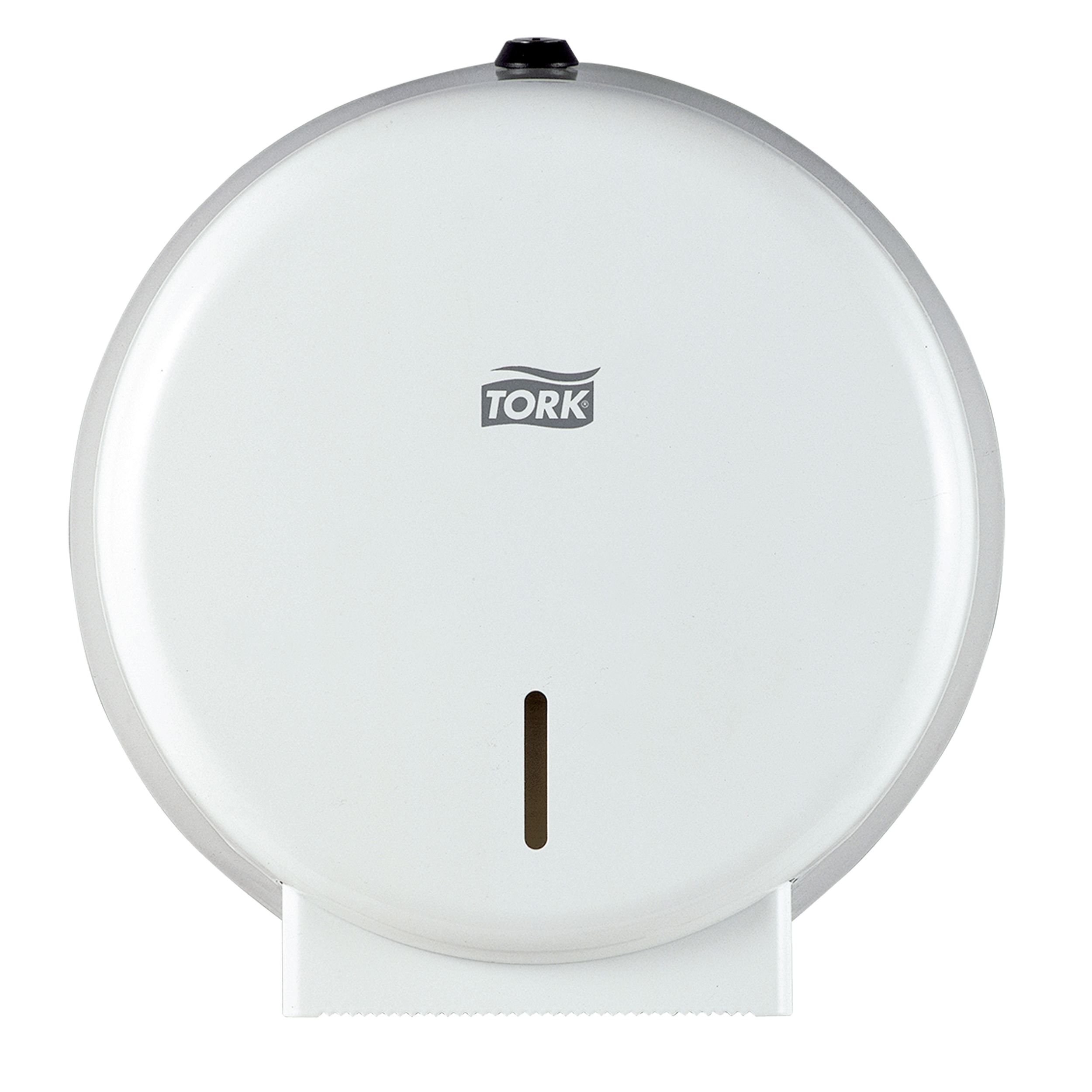 Tork White Metal Toilet Roll Dispenser, 118mm x 254mm x 249mm