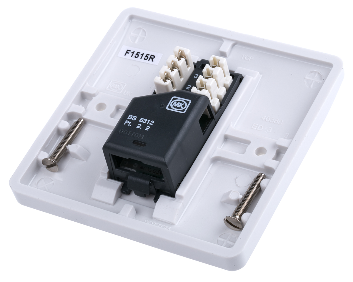 MK Electric Telephone Socket 1-way