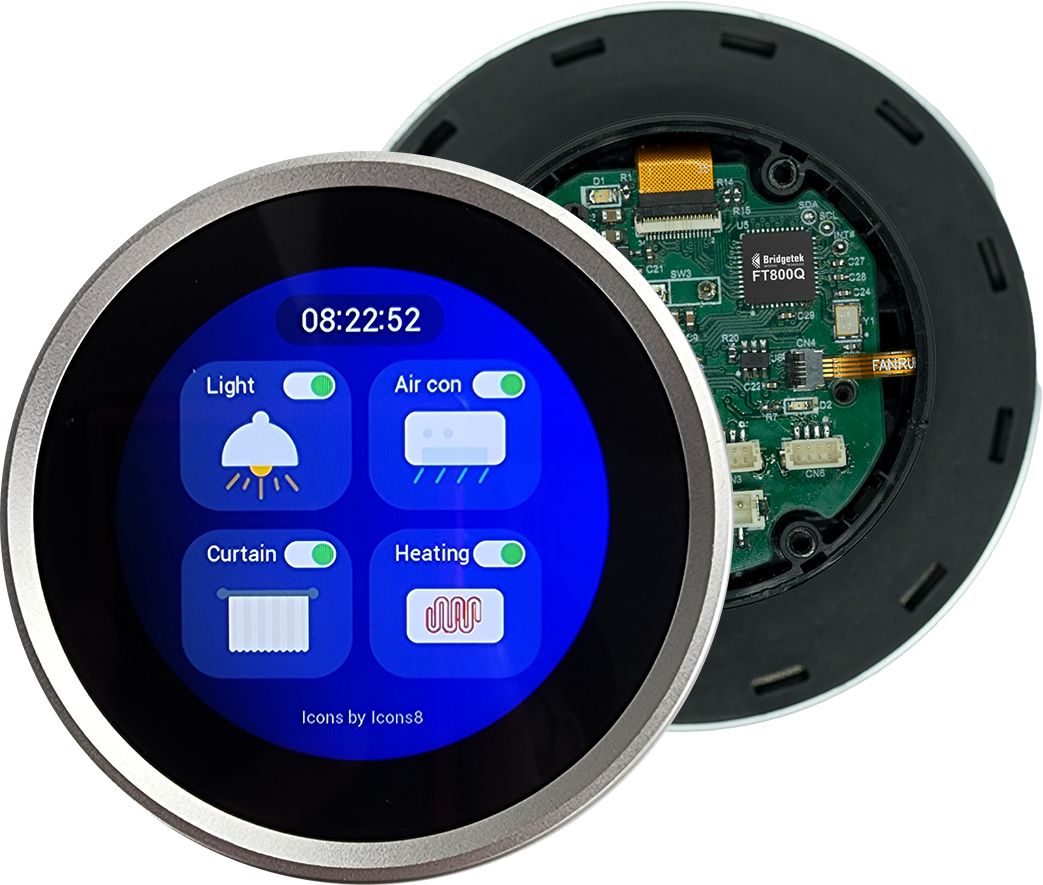 Bridgetek IDM2040-21R TFT TFT LCD Display / Touch Screen, 2.1in, 480 x 480pixels