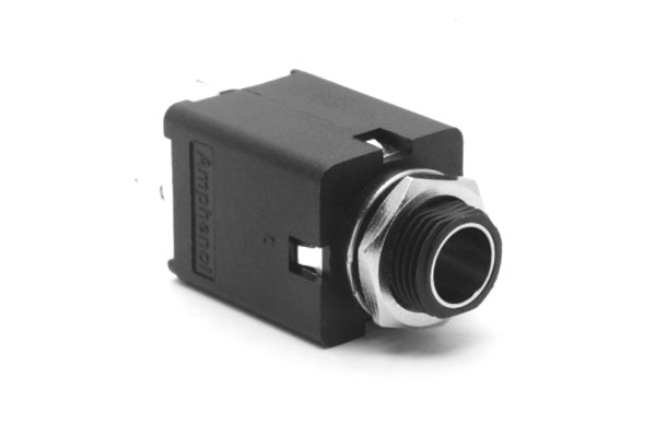 Amphenol Industrial Jack Connector 1/4 in Chassis Mount Phone Jack Socket 10A