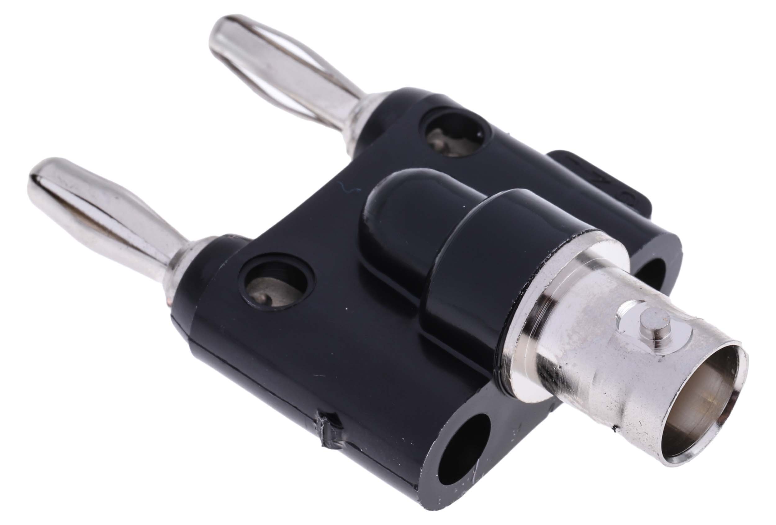 Fluke Black, Male Test Connector Adapter With Nickel Plated Beryllium Copper contacts and Nickel Plated