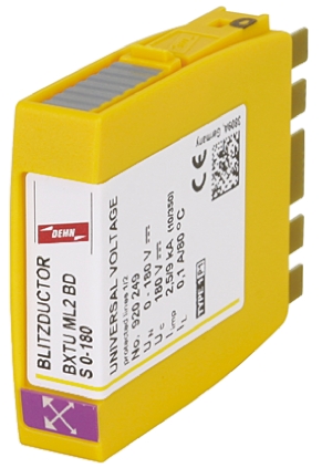 Dehn, BXTU Surge Arrester 127 V ac, 180 V dc Maximum Voltage Rating 20kA Maximum Surge Current Lightning Arrester