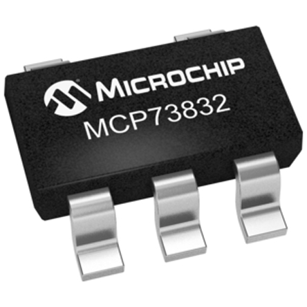 Microchip MCP73832T-2DCI/OT, Battery Charge Controller IC, 3.75 V to 6 V Input 4.168 V Output 15 mA, SOT-23 5-Pin