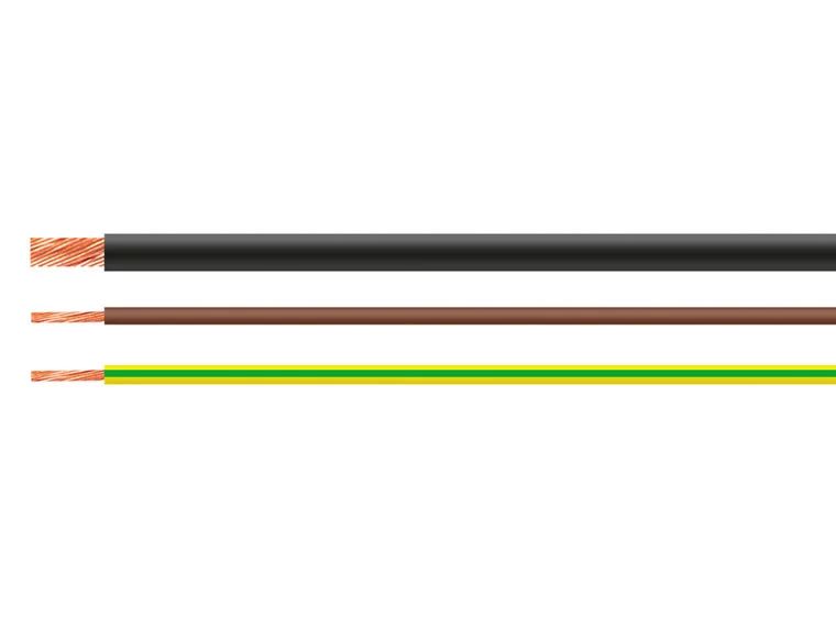 Helukabel H07Z-K Series Black 6 Hook Up Wire, 10, PVC Insulation, 51795