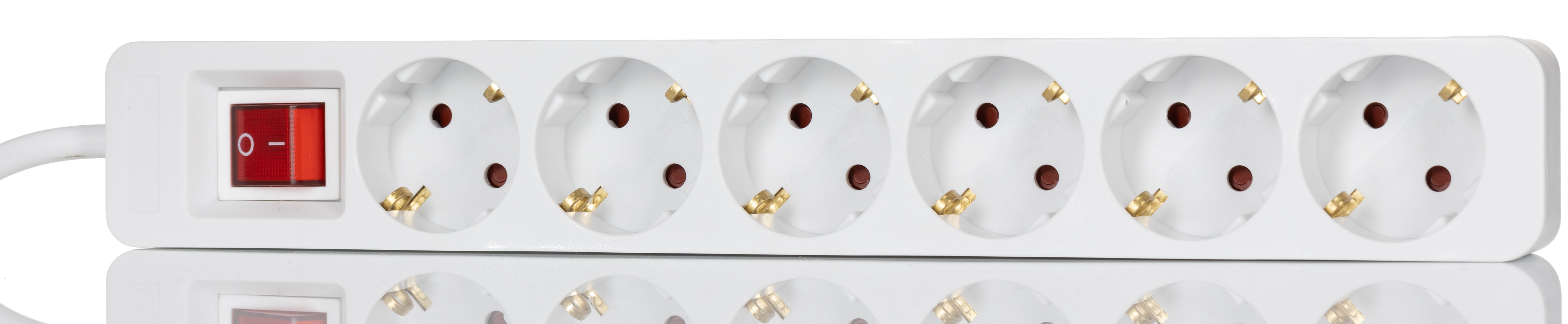 RS PRO 2m 6 Socket Schuko Socket, 250 V, IP20
