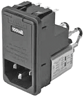 Male IEC/EN 60939 IEC Filter Snap-In 6.3 x 32mm,Solder,Rated At 2A,250 V ac Operating Frequency 0 → 400Hz