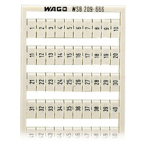 WAGO, 209 Marker Card for use with  for use with Terminal Blocks