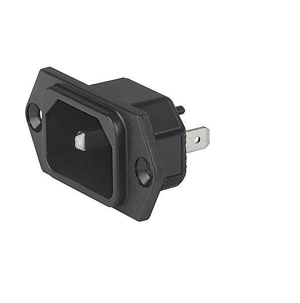 Schurter C18 Panel Mount, Screw Mount IEC Connector Male, 10A, 250 VAC