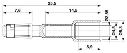Phoenix Contact Female Crimp Circular Connector Contact, Contact Size 2mm, Wire Size 4 mm