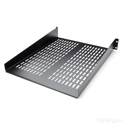 StarTech.com Black Shelf, 2U, 23kg Load, 482mm x 558mm