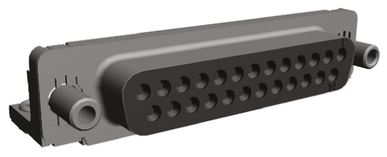 TE Connectivity Amplimite HD-20 25 Way Right Angle Through Hole D-sub Connector Socket, 2.75mm Pitch, with 4-40 UNC,