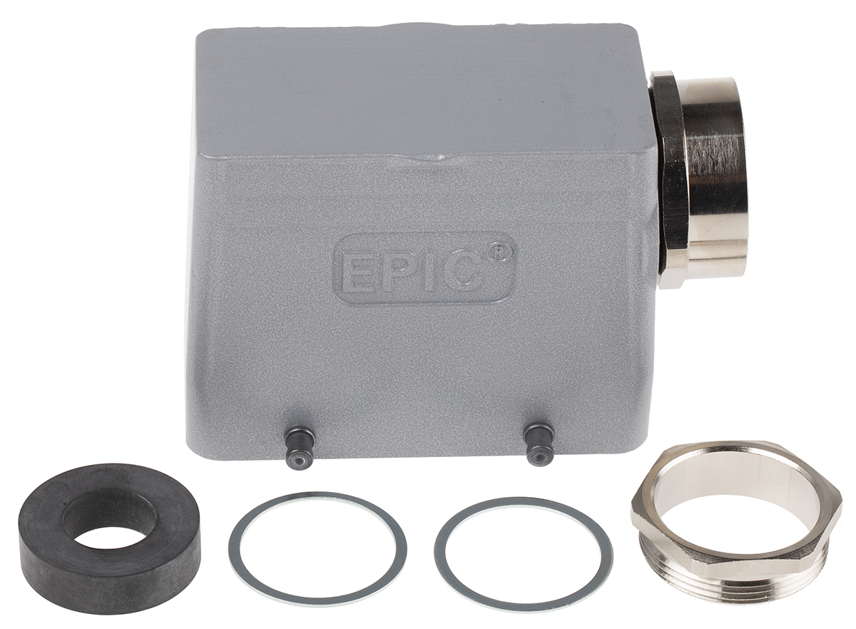 EPIC H-BE Heavy Duty Power Connector Hood, 16 Contacts, PG29 Thread