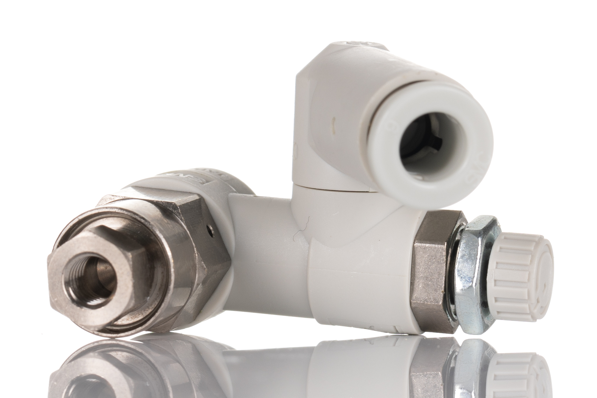 SMC ASP Series Threaded Flow Regulator, R 1/8 Male Inlet Port x 6mm Tube Outlet Port