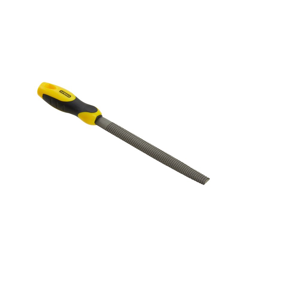 Stanley 380mm, Rasp Cut, Flat File Handle With Soft-Grip Handle