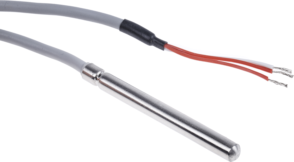 Correge PT100 RTD Sensor, 6mm Dia, 60mm Long, 3 Wire, Probe, Classe A +200°C Max ATEX