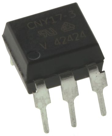 Vishay, CNY17-3 DC Input Transistor Output Optocoupler, Through Hole, 6-Pin DIP