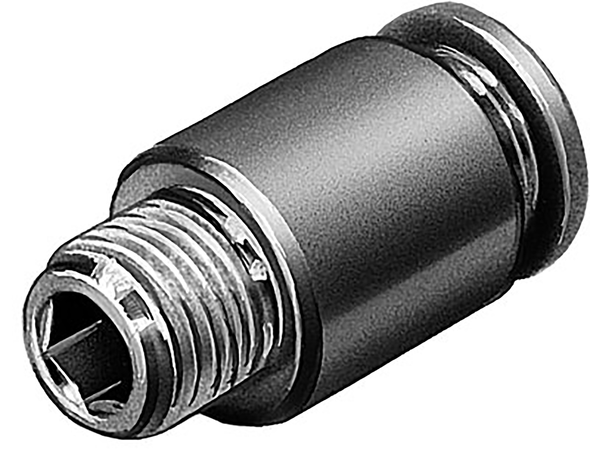 Festo QS Series Straight Threaded Adaptor, R 1/2 Male to Push In 10 mm, Threaded-to-Tube Connection Style, 190648
