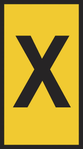 HellermannTyton HODS85 Slide On Cable Markers, Yellow, Pre-printed "X", 1.8 → 3.6mm Cable, 531-07958 HODS85