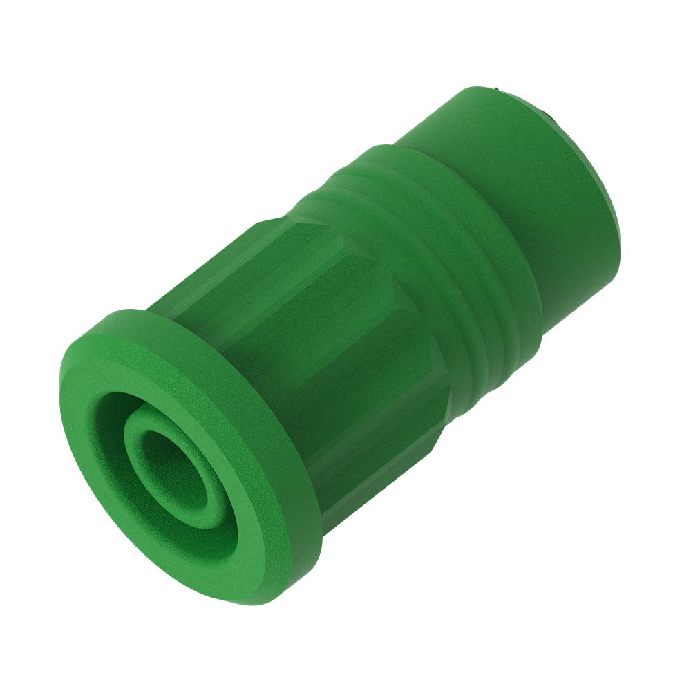 Electro PJP Green Female Banana Socket, 4 mm Connector, Press Fit Termination, 36A, 1kV, Nickel Plating