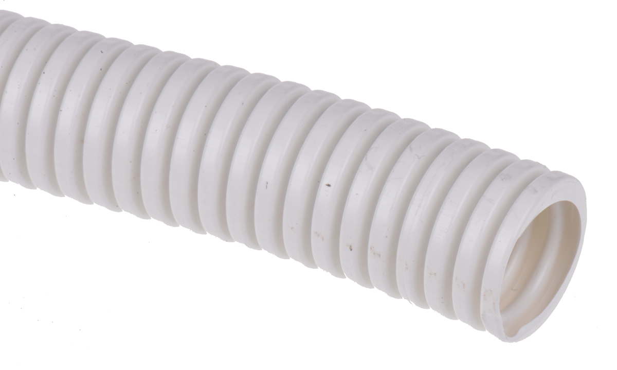Adaptaflex Flexible Conduit, 20mm Nominal Diameter, PVC, White
