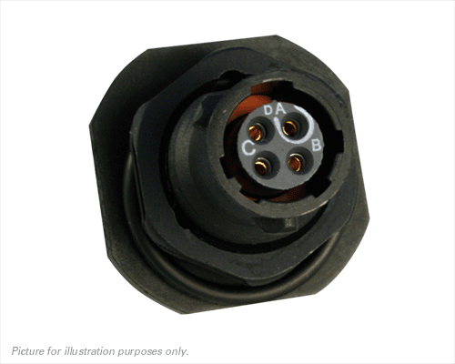 Souriau Sunbank by Eaton Circular Connector, 4 Contacts, Panel, Standard Connector, Plug, Female, IP68, IP69K, UTS