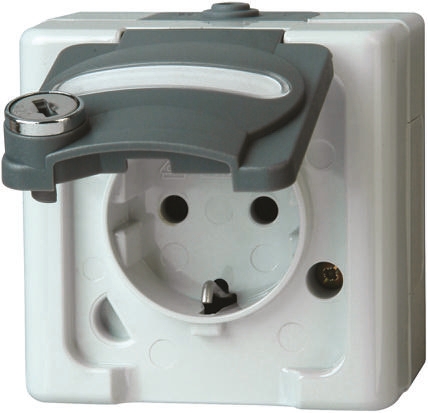 Kopp Grey Plug Socket, 16A