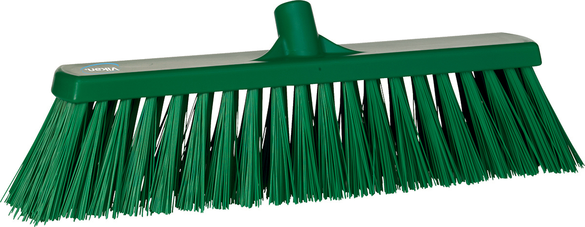 Vikan Broom, Green With PET Bristles
