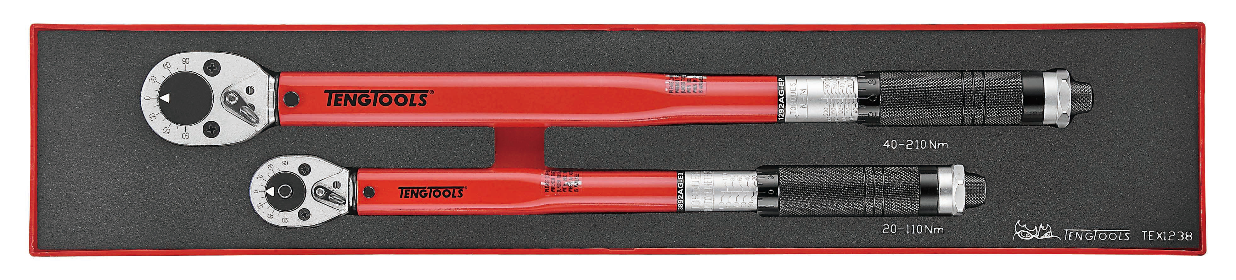 Teng Tools Adjustable Click Type, 1/2 in Drive, Square Drive