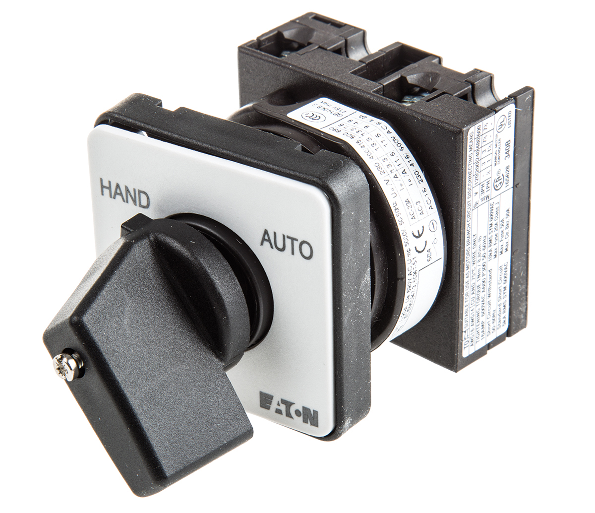 Eaton, SP 2 Position 45° Manual/Auto Cam Switch, 690V ac, 20A