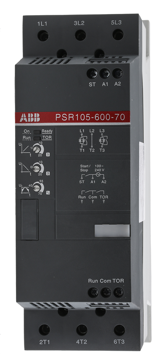 ABB Soft Starter, , 55 kW, 600 V ac, 3 Phase, IP10, IP20