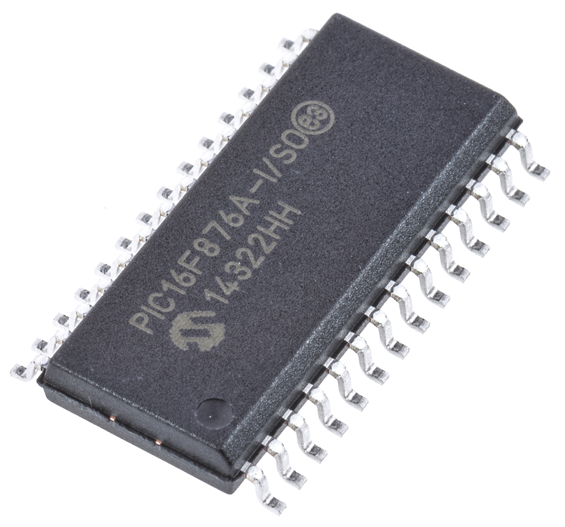 Microchip PIC16F876A-I/SO, 8 bit PIC, PIC16F87XA Microcontroller, 20 MHz, 14kB FLASH, 28-Pin SOIC