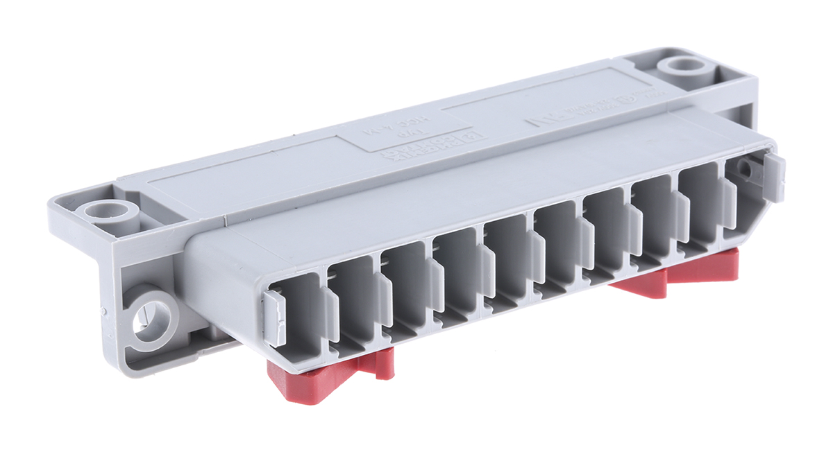 Phoenix Contact HCC Series HCC 4-M Non-Fused Terminal Block, 10-Way, 25A, 24 → 12 AWG Wire, Screw Down