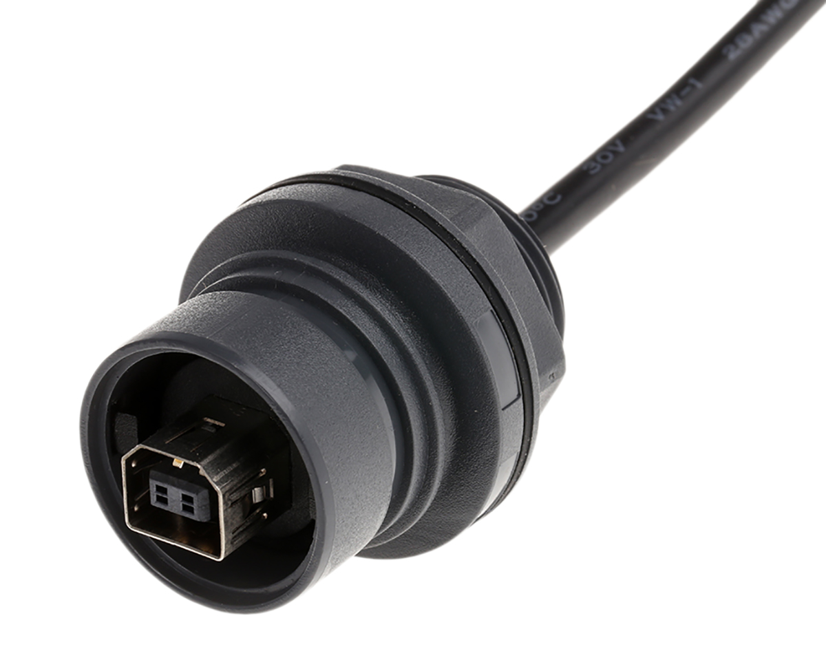 Bulgin USB 2.0, Female USB B to Female 5 Pin IDC, 100mm
