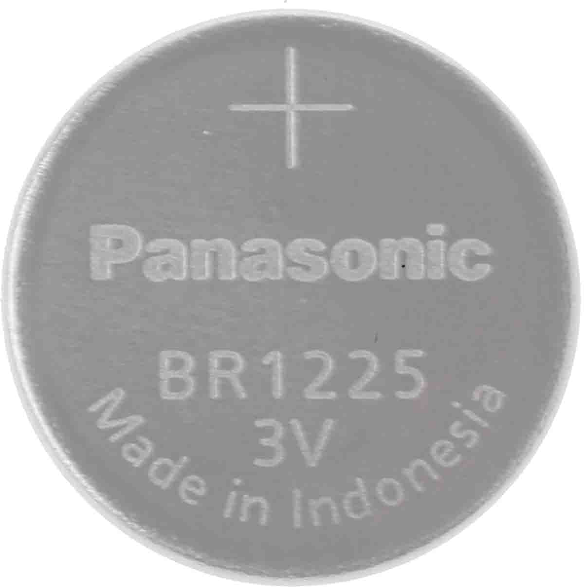 Panasonic BR1225 Button Battery, 3V, 12.5mm Diameter