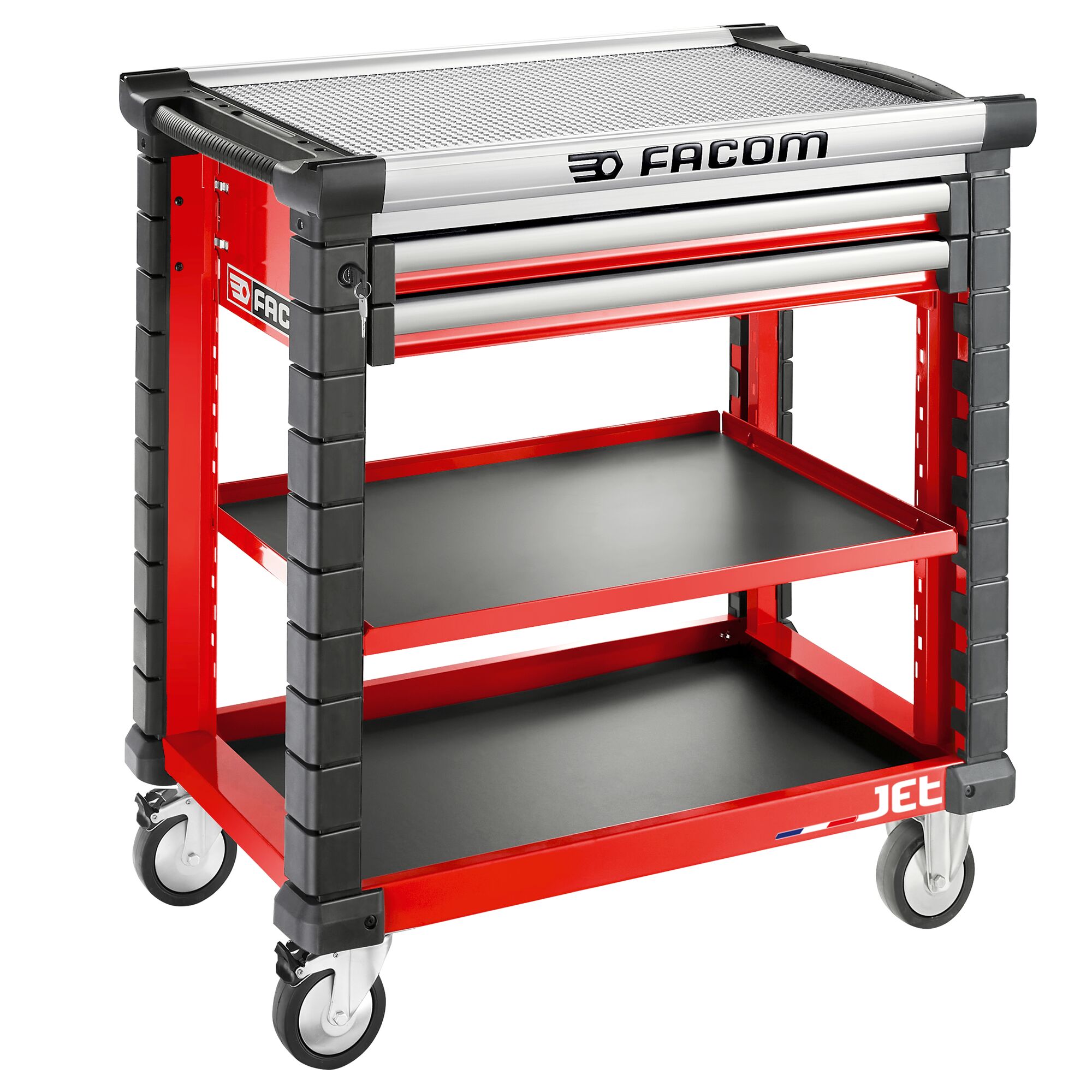 Facom 2 Drawer Aluminium Wheeled Tool Trolley