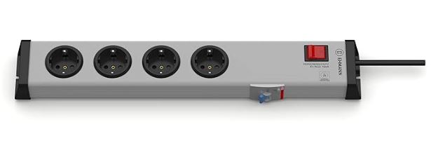 Bodo Ehmann Type F - German Schuko 4 Gang Power Distribution Unit, 3m Cable, 16A, 250 V, RCD Protected