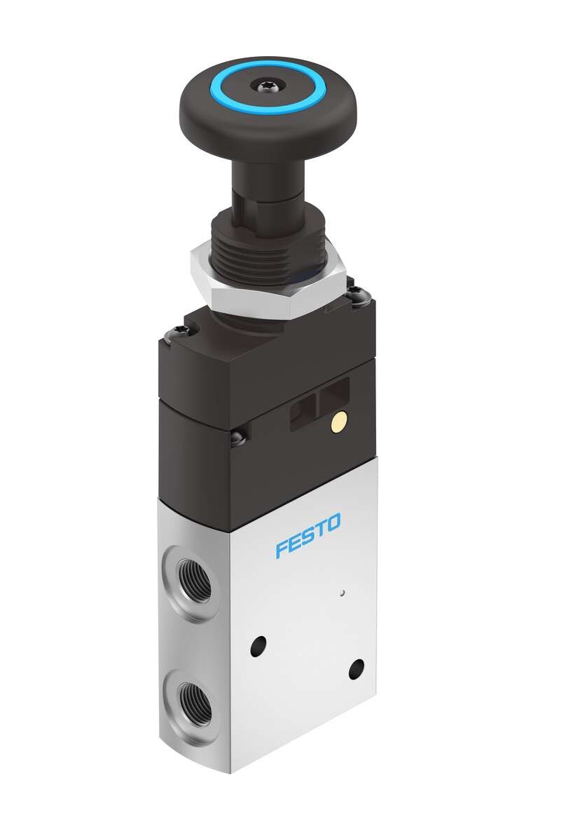 Festo Push Button 3/2 Pneumatic Manual Control Valve VHEF Series, G 1/4, 1/4in, 5299711