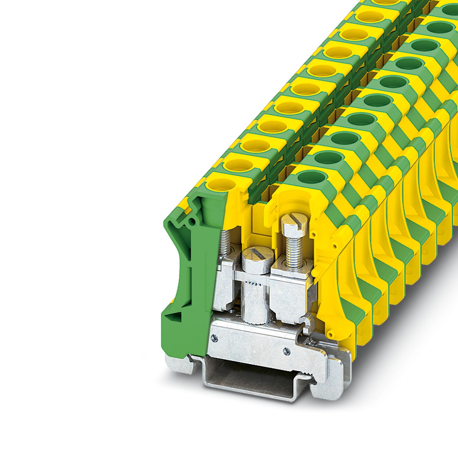 Phoenix Contact 2-Way UTI 16-PE Earth Terminal Block, 10 → 4 AWG Wire, Screw Down, Polyamide Housing