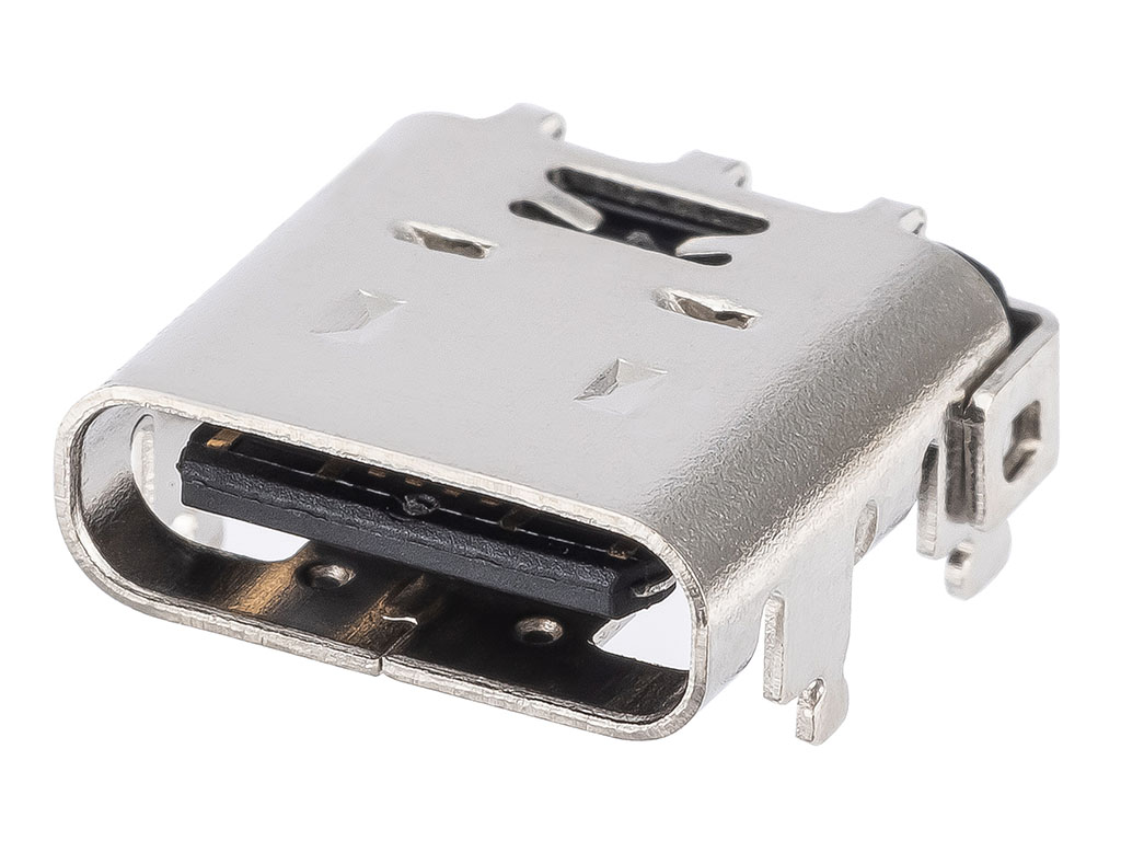 Molex Right Angle, SMT, Socket- Dual Port Type C 2.0 USB C Connector