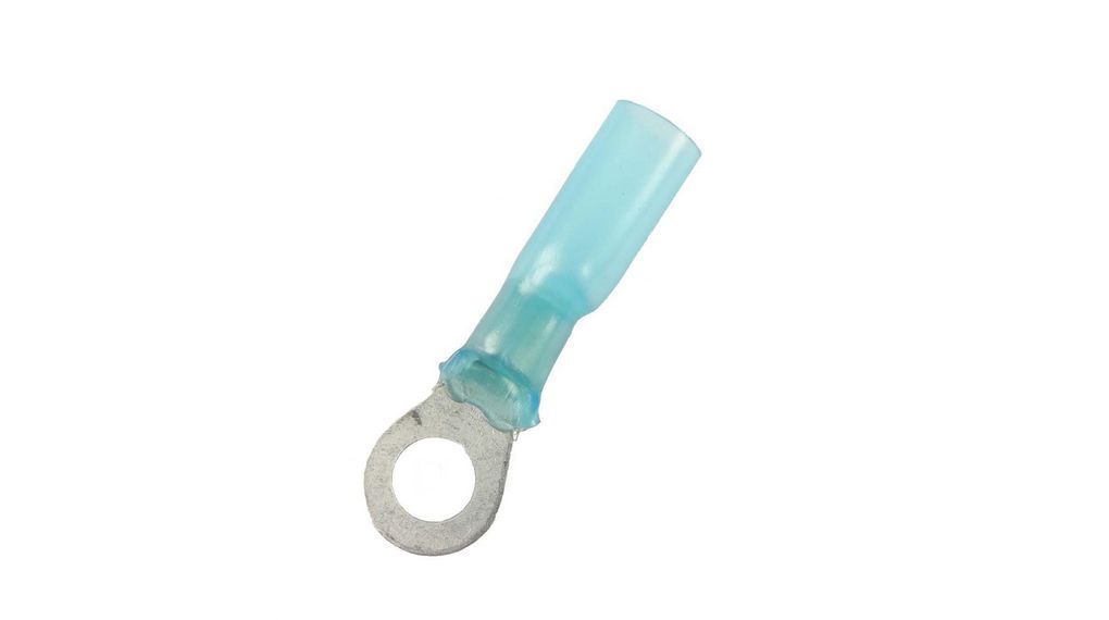 nVent RAYCHEM, B-106 Series Insulation Ring Terminal, M5mm Stud Size, Blue